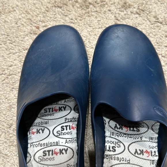 Sticky Work Shoes  Women Navy Water-Proof Non-Slip Lightweight Nursing Size 9 - Picture 6 of 6